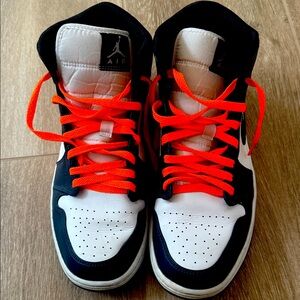 Nike High-Top Sneakers with Orange Accents